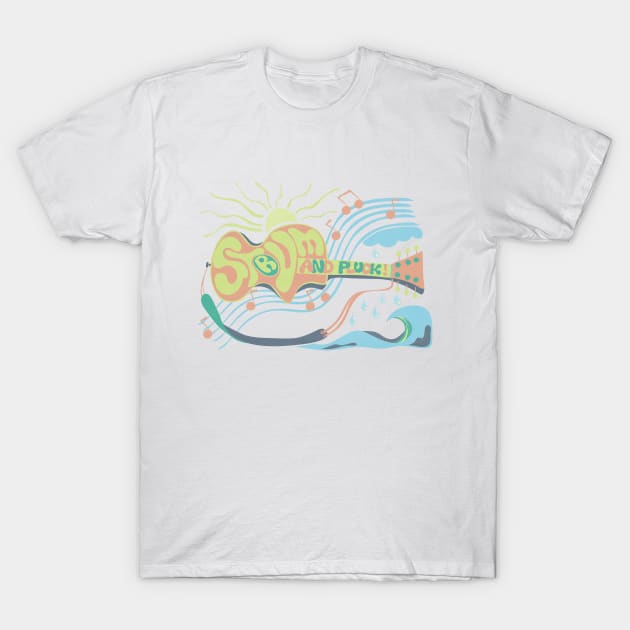 Acoustic guitar summer vibes T-Shirt by mailboxdisco